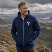 Duncan Ferris | Navy Zip Hoodie With Kangaroo Pocket