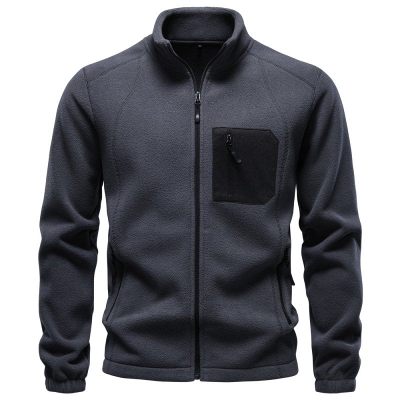 Rowan Sutherland | Fleece Mens Jacket With Zip Chest Pocket