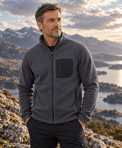Rowan Sutherland | Fleece Mens Jacket With Zip Chest Pocket