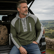 Jasper Holbrook | Colourblock Hoodie With Lace-Up Detail