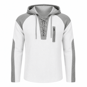 Jasper Holbrook | Colourblock Hoodie With Lace-Up Detail