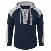 Jasper Holbrook | Colourblock Hoodie With Lace-Up Detail
