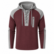 Jasper Holbrook | Colourblock Hoodie With Lace-Up Detail