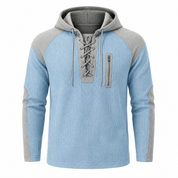 Jasper Holbrook | Colourblock Hoodie With Lace-Up Detail