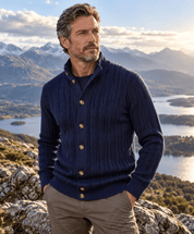 Nigel Ashcombe | Cable-Knit Cotton Sweater With Stand Collar