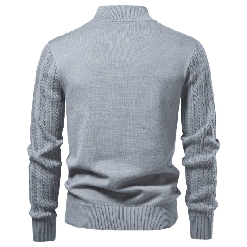 Nigel Ashcombe | Cable-Knit Cotton Sweater With Stand Collar