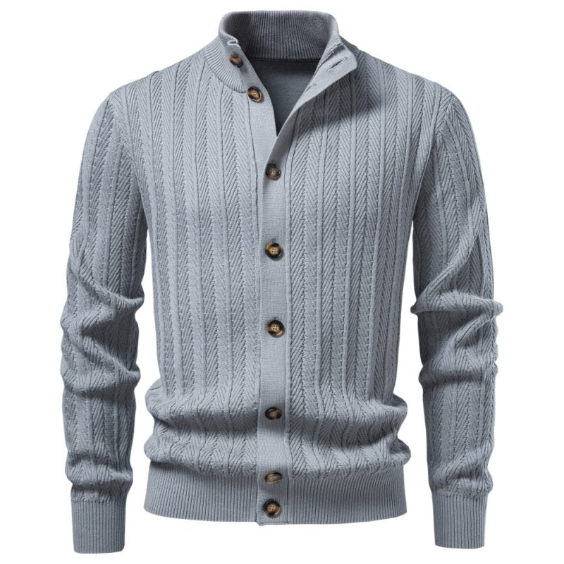 Nigel Ashcombe | Cable-Knit Cotton Sweater With Stand Collar