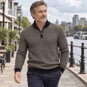 Nigel Thorpe | Fair Isle Quarter-Zip Sweater For Men