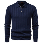 Rowan Whitlock | Ribbed Knit Sweater With Polo Collar
