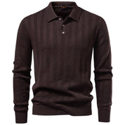 Rowan Whitlock | Ribbed Knit Sweater With Polo Collar