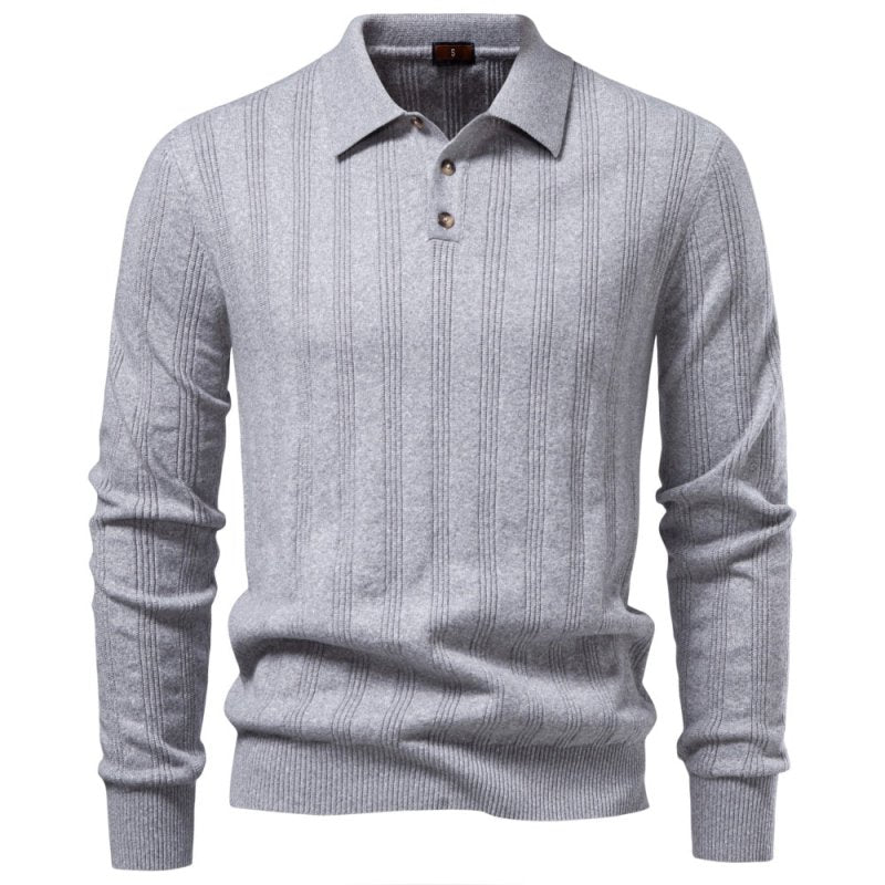 Rowan Whitlock | Ribbed Knit Sweater With Polo Collar