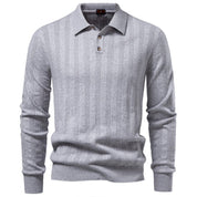 Rowan Whitlock | Ribbed Knit Sweater With Polo Collar
