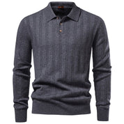 Rowan Whitlock | Ribbed Knit Sweater With Polo Collar