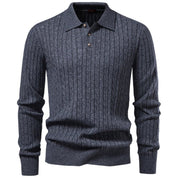 Rupert Colton | Cable-Knit Polo Sweater For Men