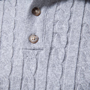 Rupert Colton | Cable-Knit Polo Sweater For Men