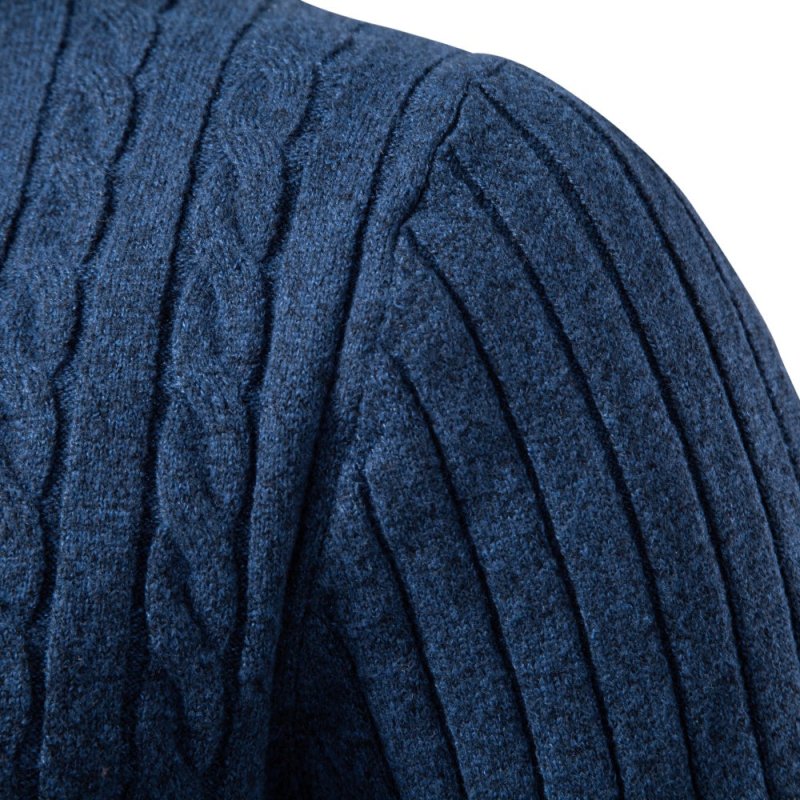Rupert Colton | Cable-Knit Polo Sweater For Men