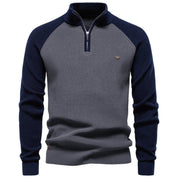 Nigel Prescott | Two-Tone Quarter-Zip Sweater