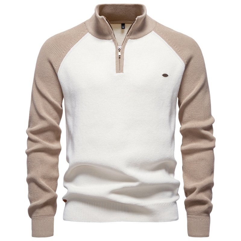 Nigel Prescott | Two-Tone Quarter-Zip Sweater