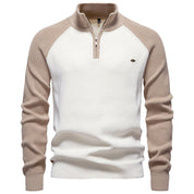 Nigel Prescott | Two-Tone Quarter-Zip Sweater