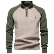Nigel Prescott | Two-Tone Quarter-Zip Sweater