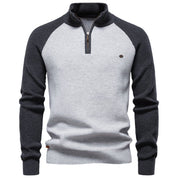 Nigel Prescott | Two-Tone Quarter-Zip Sweater