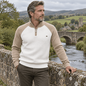 Nigel Prescott | Two-Tone Quarter-Zip Sweater