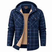 Nathaniel Hayes | Sherpa-Lined Plaid Hooded Jacket