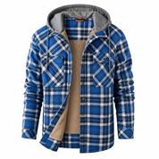 Nathaniel Hayes | Sherpa-Lined Plaid Hooded Jacket