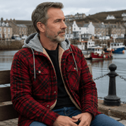 Nathaniel Hayes | Sherpa-Lined Plaid Hooded Jacket