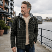 Nathaniel Hayes | Sherpa-Lined Plaid Hooded Jacket