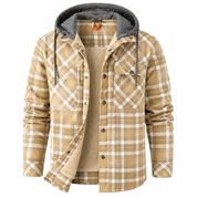 Nathaniel Hayes | Sherpa-Lined Plaid Hooded Jacket