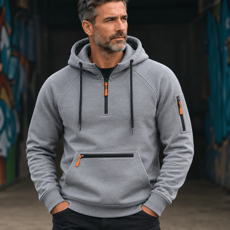 William Sinclair | Sweat à capuche demi-zip