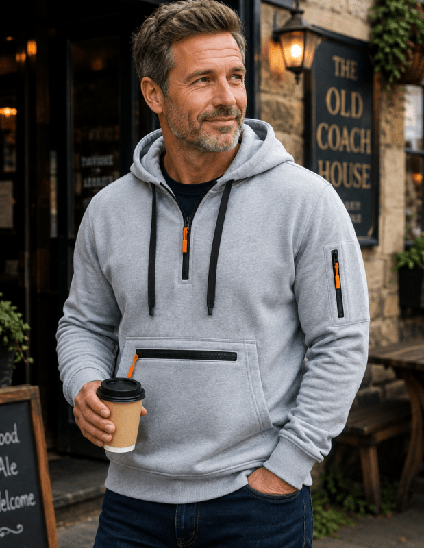 William Sinclair | Sweat à capuche demi-zip