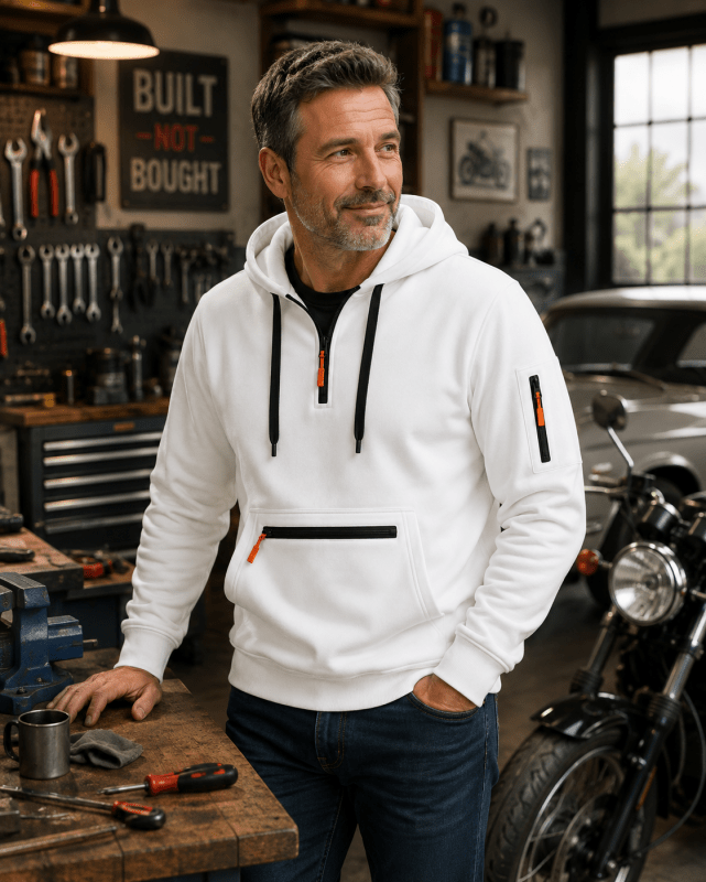 William Sinclair | Sweat à capuche demi-zip