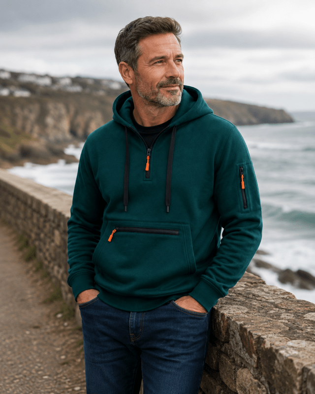 William Sinclair | Sweat à capuche demi-zip