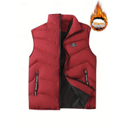 Foster | Quilted Padded Gilet in Rich Crimson
