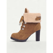 Tabitha Evans | Fur-Trimmed Lace-Up Winter Boots