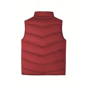 Foster | Quilted Padded Gilet in Rich Crimson