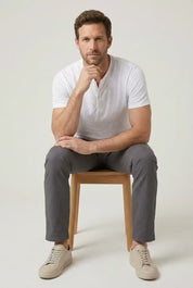 Fletcher Morris | Men's Cotton Henley T-Shirt Relaxed Fit