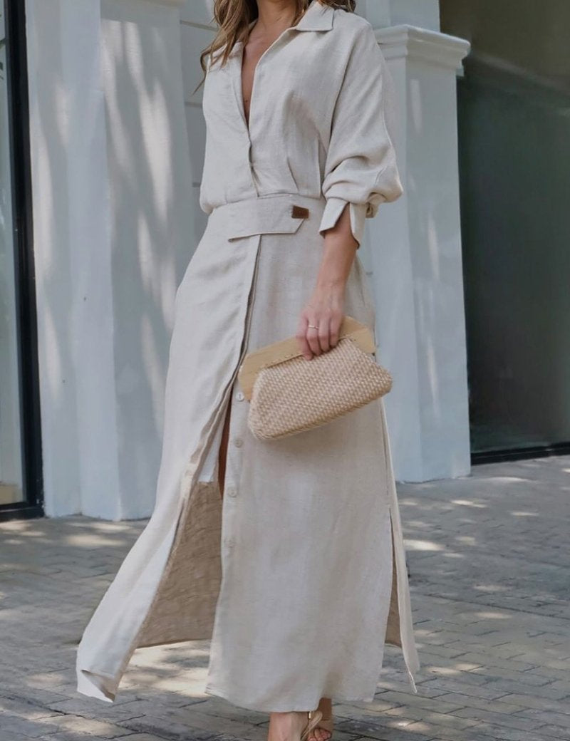 Sophie Laurent | Timeless Linen Maxi Dress
