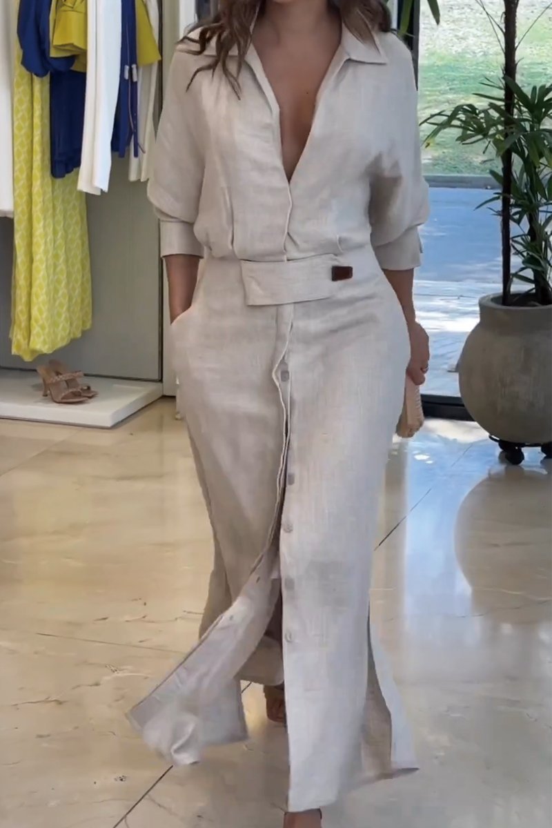 Sophie Laurent | Timeless Linen Maxi Dress