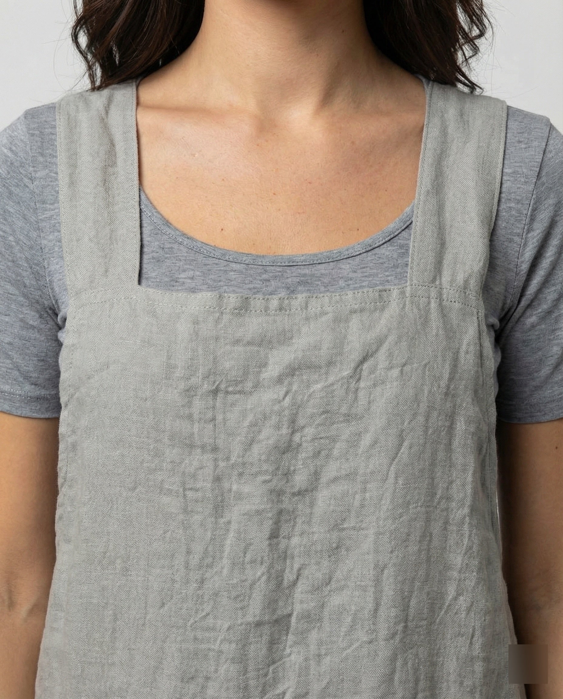 Daisy Clarke | Linen Apron Dress with Deep Pockets