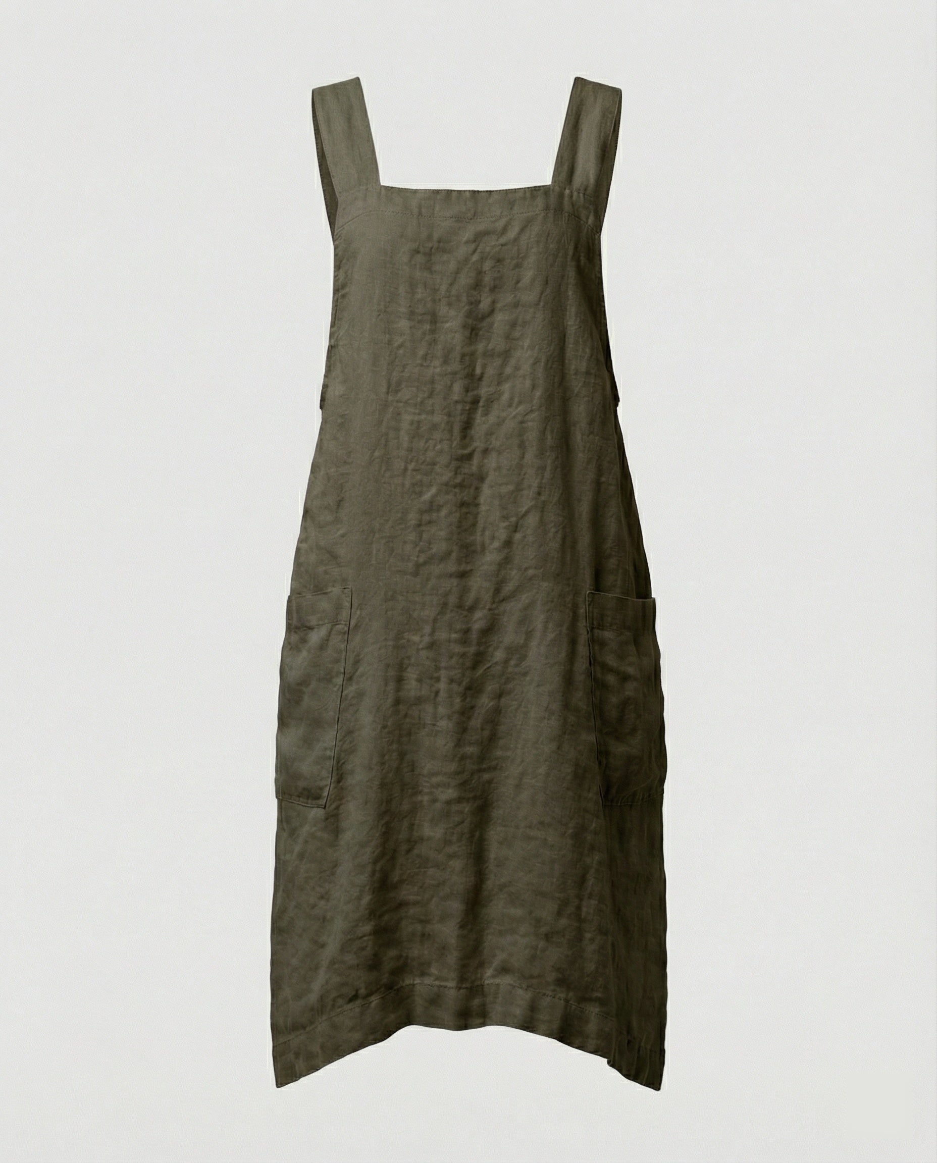 Daisy Clarke | Linen Apron Dress with Deep Pockets