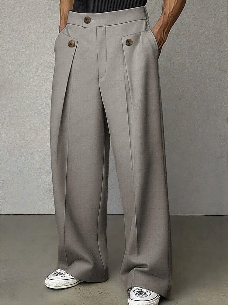 Benedict Harrow | Wide-Leg Pleated Trousers in Camel