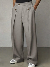Benedict Harrow | Wide-Leg Pleated Trousers in Camel