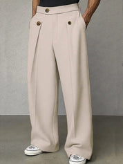 Benedict Harrow | Wide-Leg Pleated Trousers in Camel