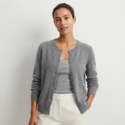 Imogen Taylor | Soft Knit Cardigan Button Front Round Neckline