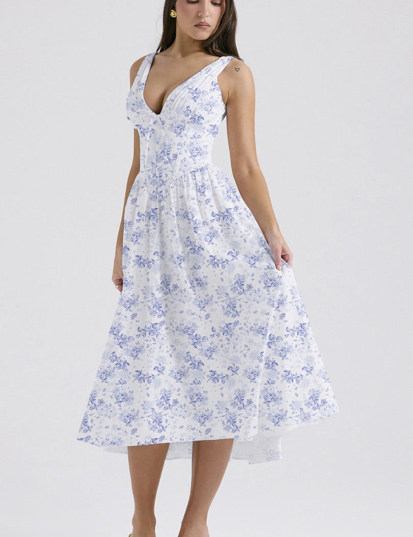 Cecily Barrow | Women's Wedding Guest Floral Midi Dress