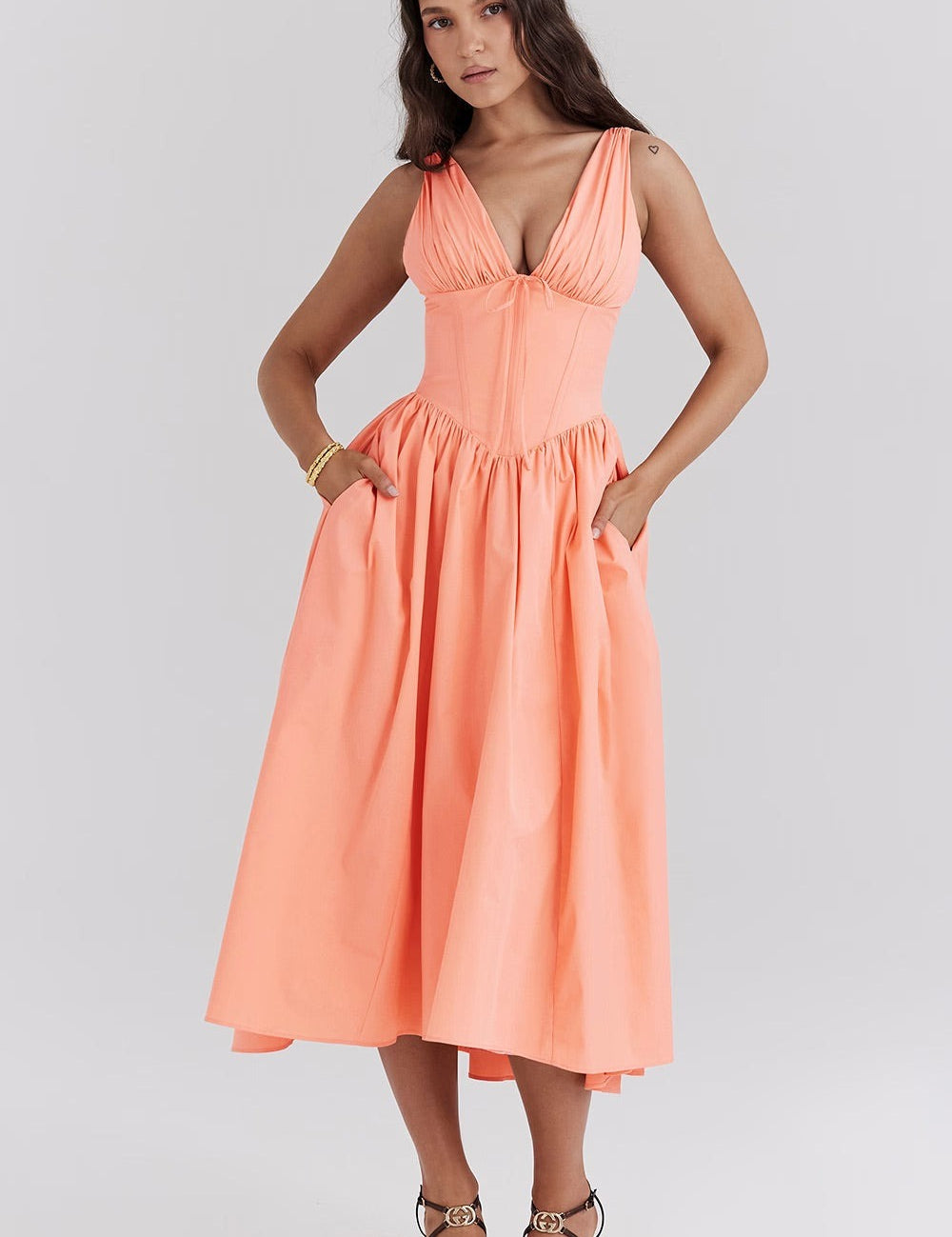 Cecily Barrow | Women's Wedding Guest Floral Midi Dress