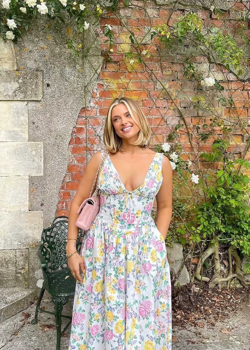 Cecily Barrow | Women's Wedding Guest Floral Midi Dress